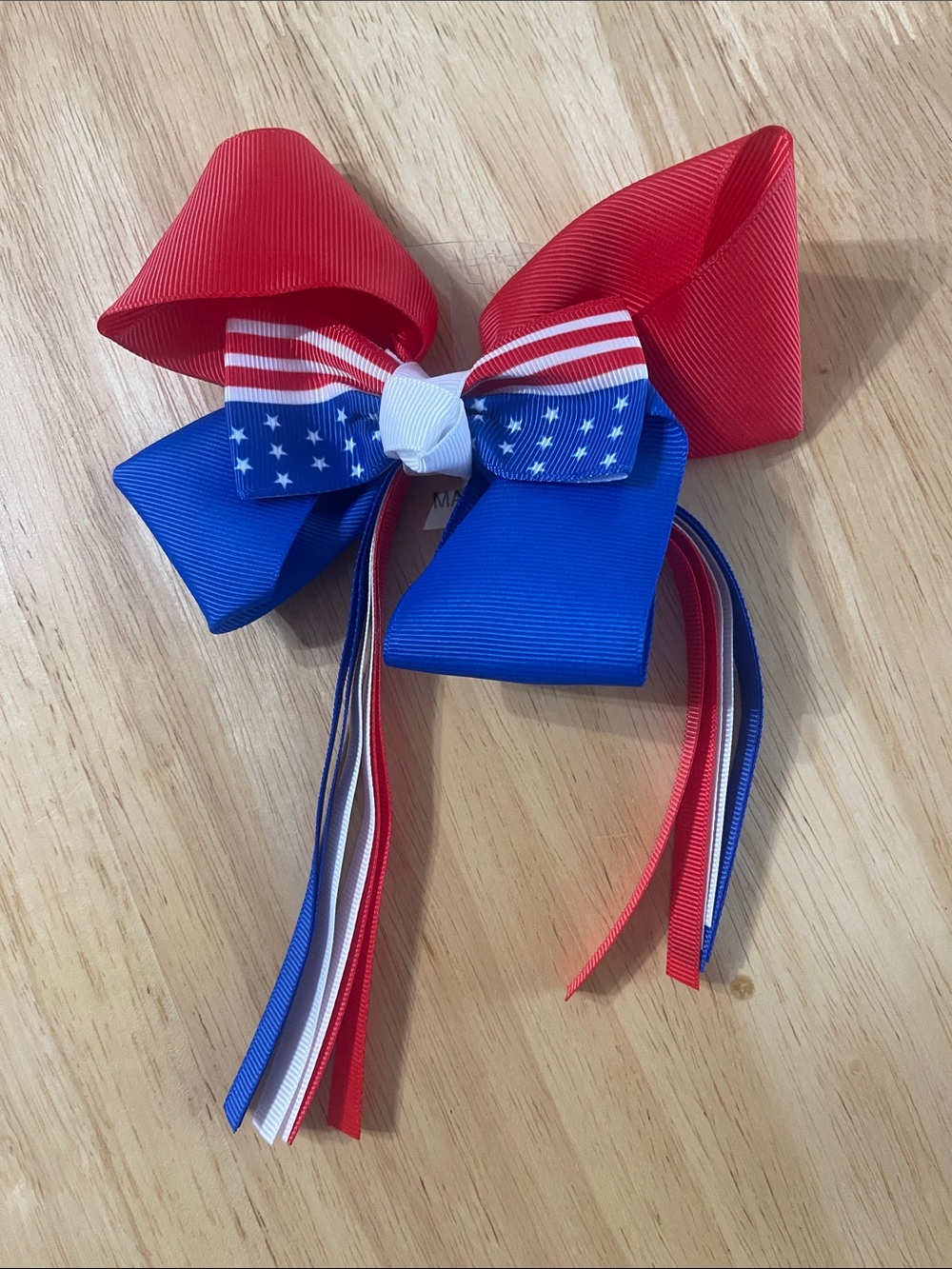 Patriotic Red & Blue Kids Hair Bow.  Great for 4th of July.           NWT